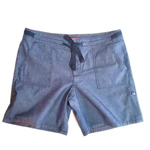 TOMMY HILFIGER Convertible Bermuda Shorts 100% Cotton Drawstring Waist Sz 8 EUC